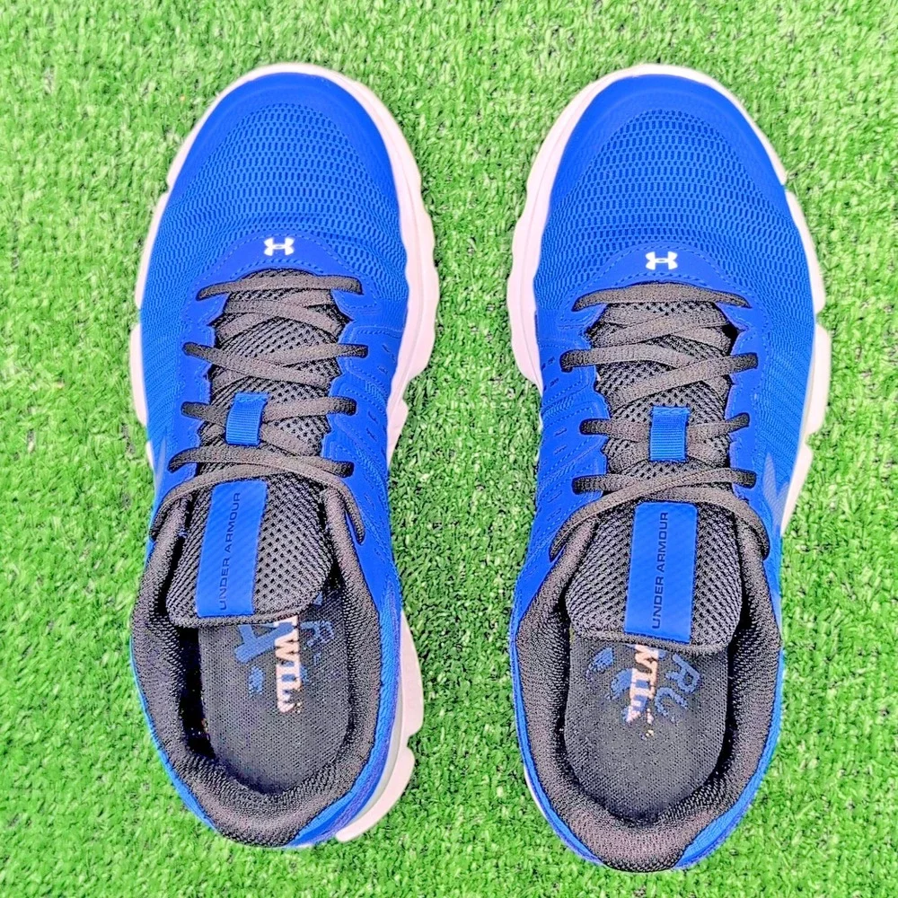 Under Armour UA Micro‎ G Speed Swift Shoes Men's 8.5 Medium Blue White Sneakers